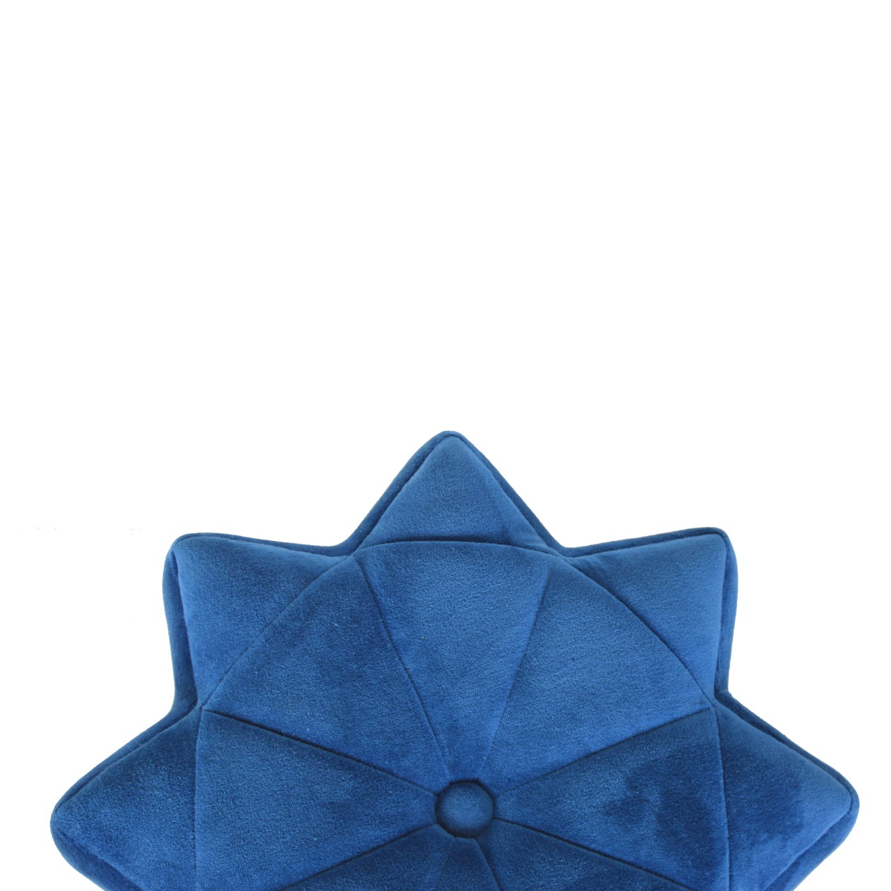 Blue Velvet Star Footstool - Image 4