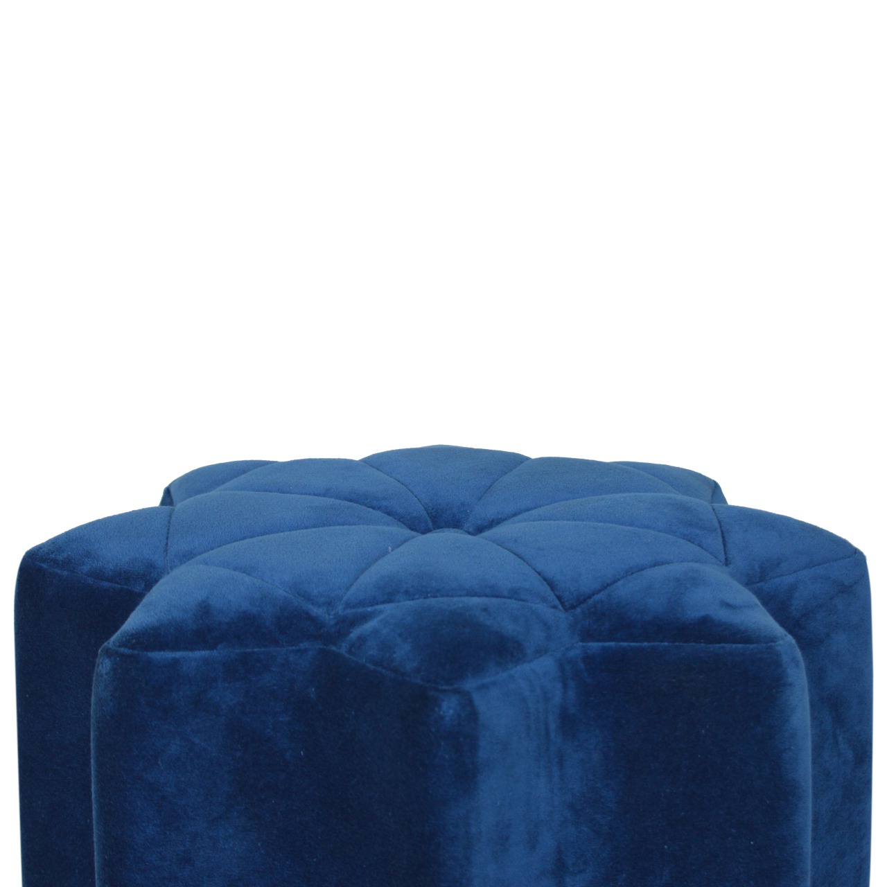 Blue Velvet Star Footstool - Image 5