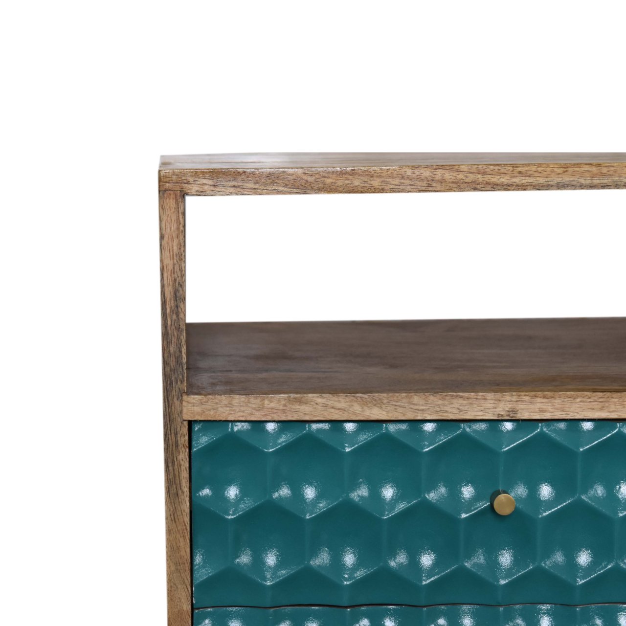 Honeycomb Teal Open Slot Bedside - Image 6