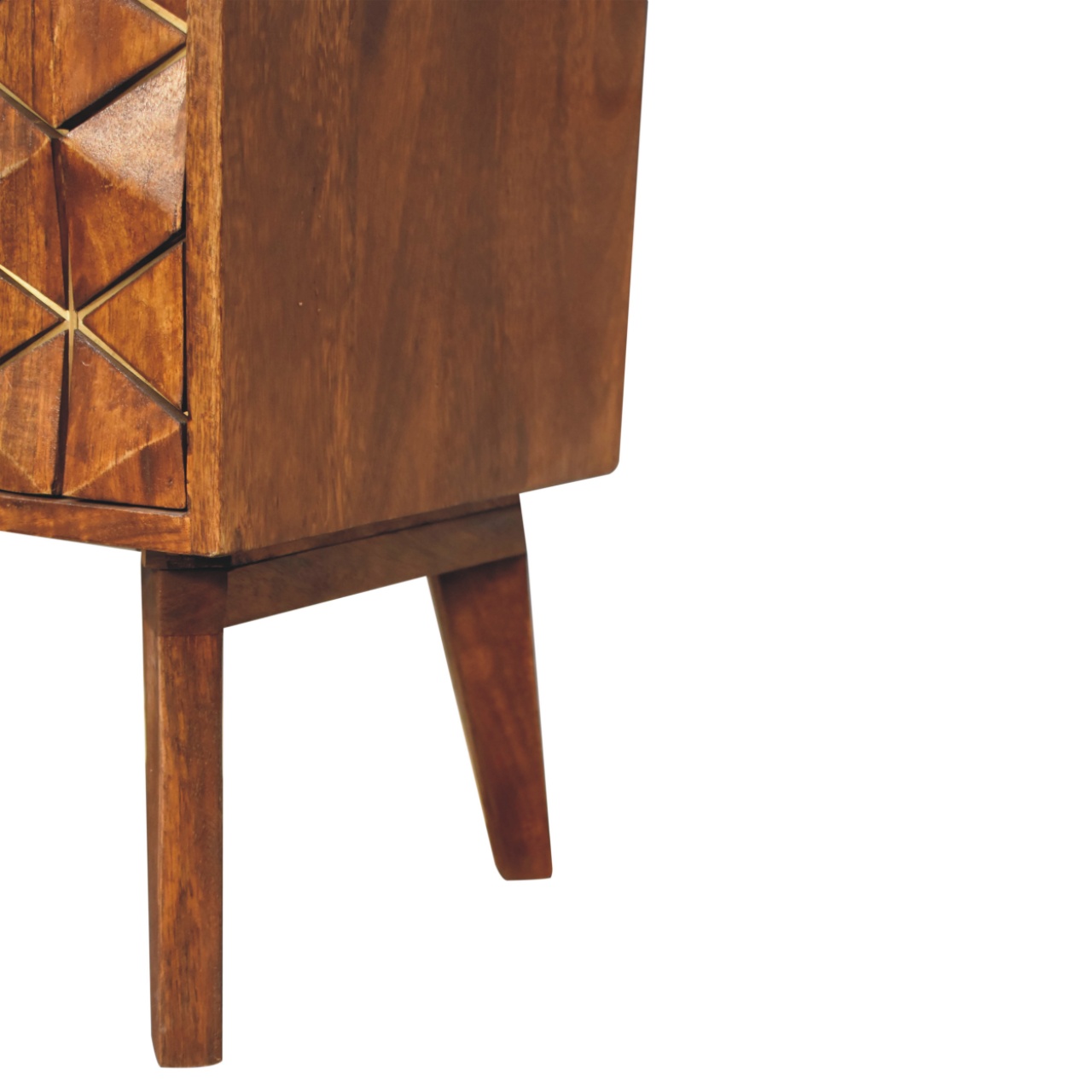 Chestnut Cubed Brass Inlay Cabinet - Image 7