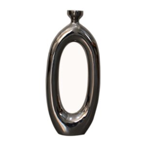 Round Vase in Nickel Finish