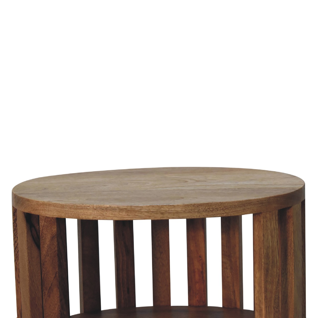 Ariella Double Shelf Oak-ish Bedside - Image 4