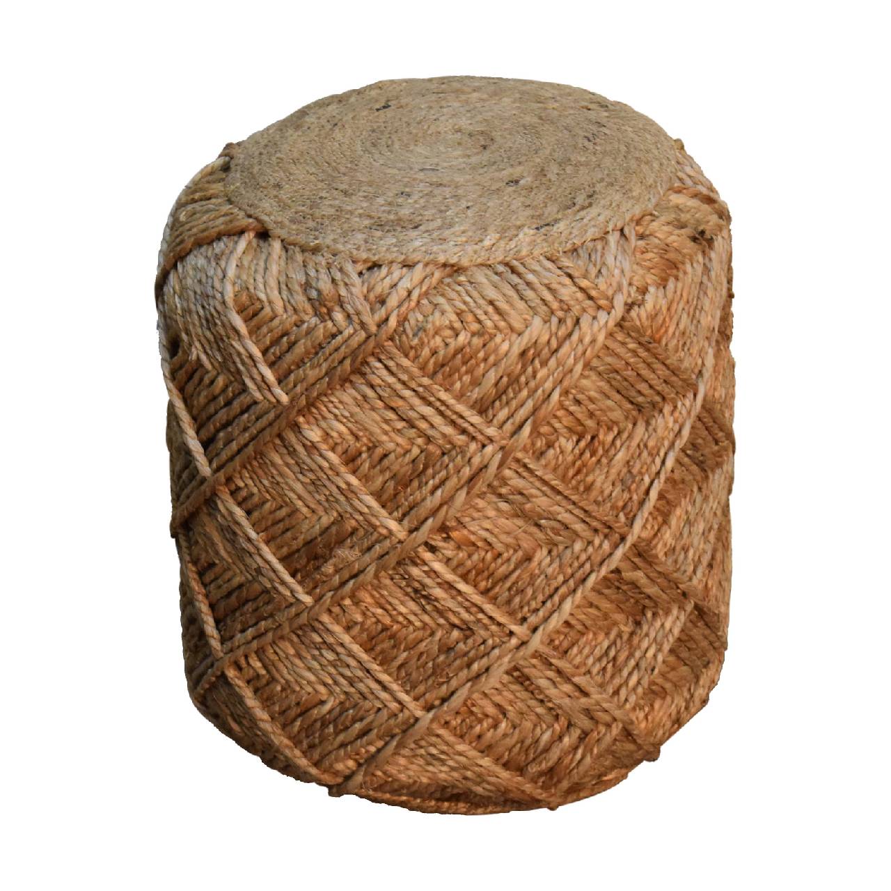 Jute Fiber Footstool Small Pattern - Image 2