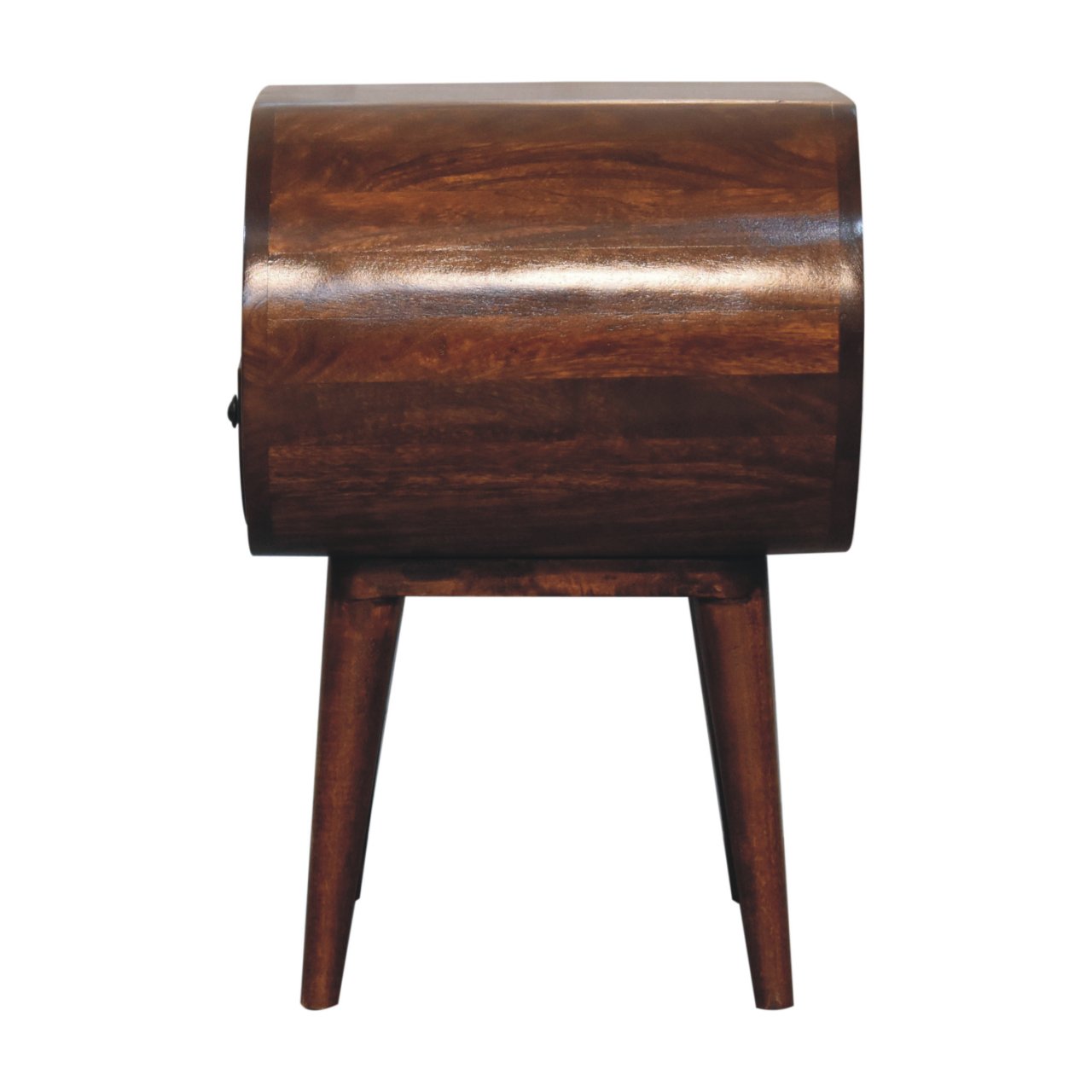 Large Chestnut Circular Open Bedside - Image 8