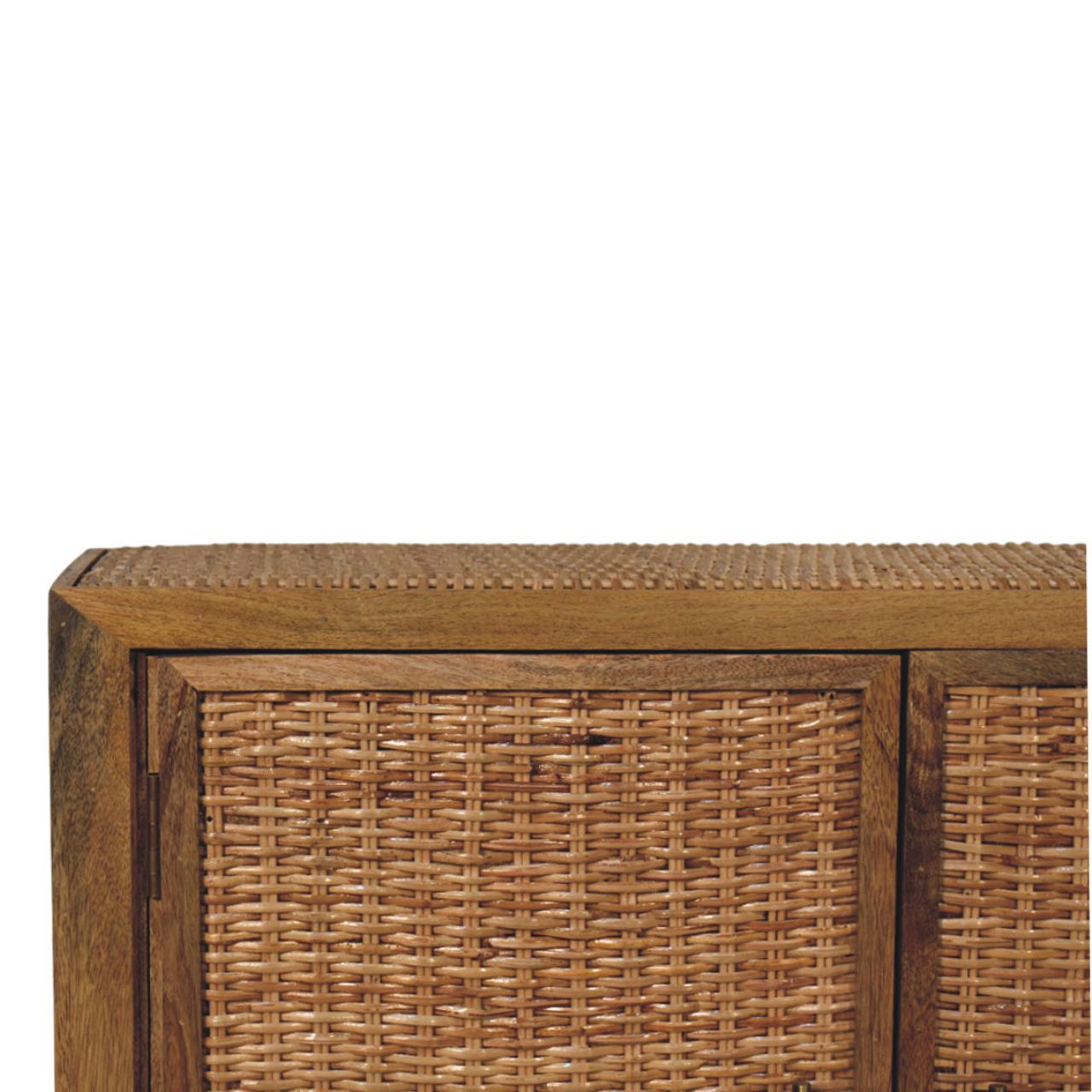 Rattan Oak 2-Door Cabinet - Image 4