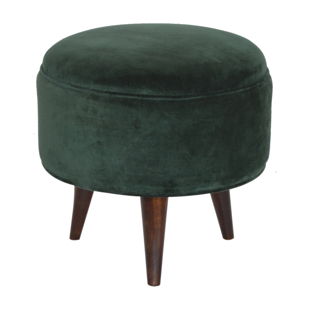 Emerald Green Velvet Nordic Stool - Image 3