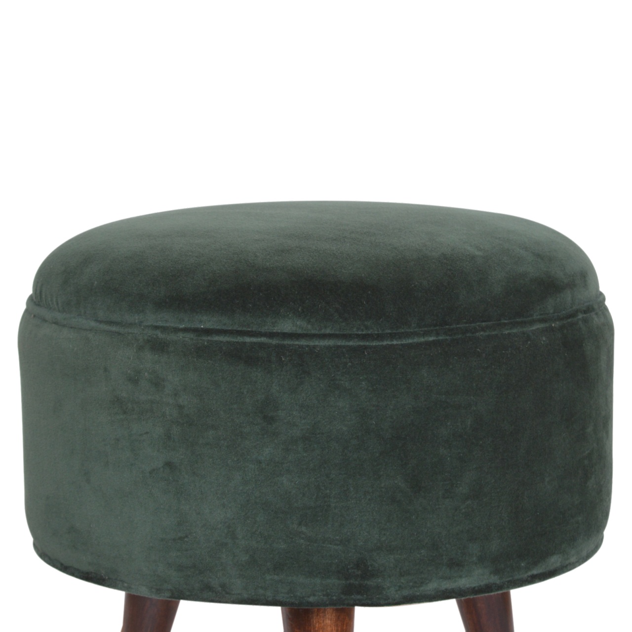 Emerald Green Velvet Nordic Stool - Image 4