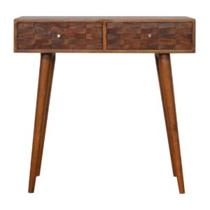 Tile Carve Chestnut Console
