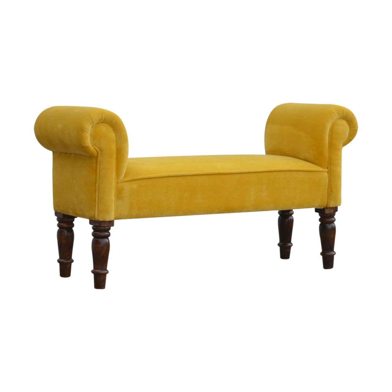 Mustard Velvet Bench - Image 2