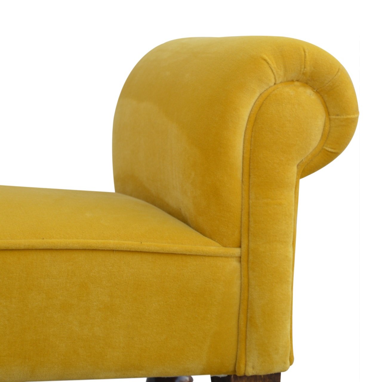 Mustard Velvet Bench - Image 5