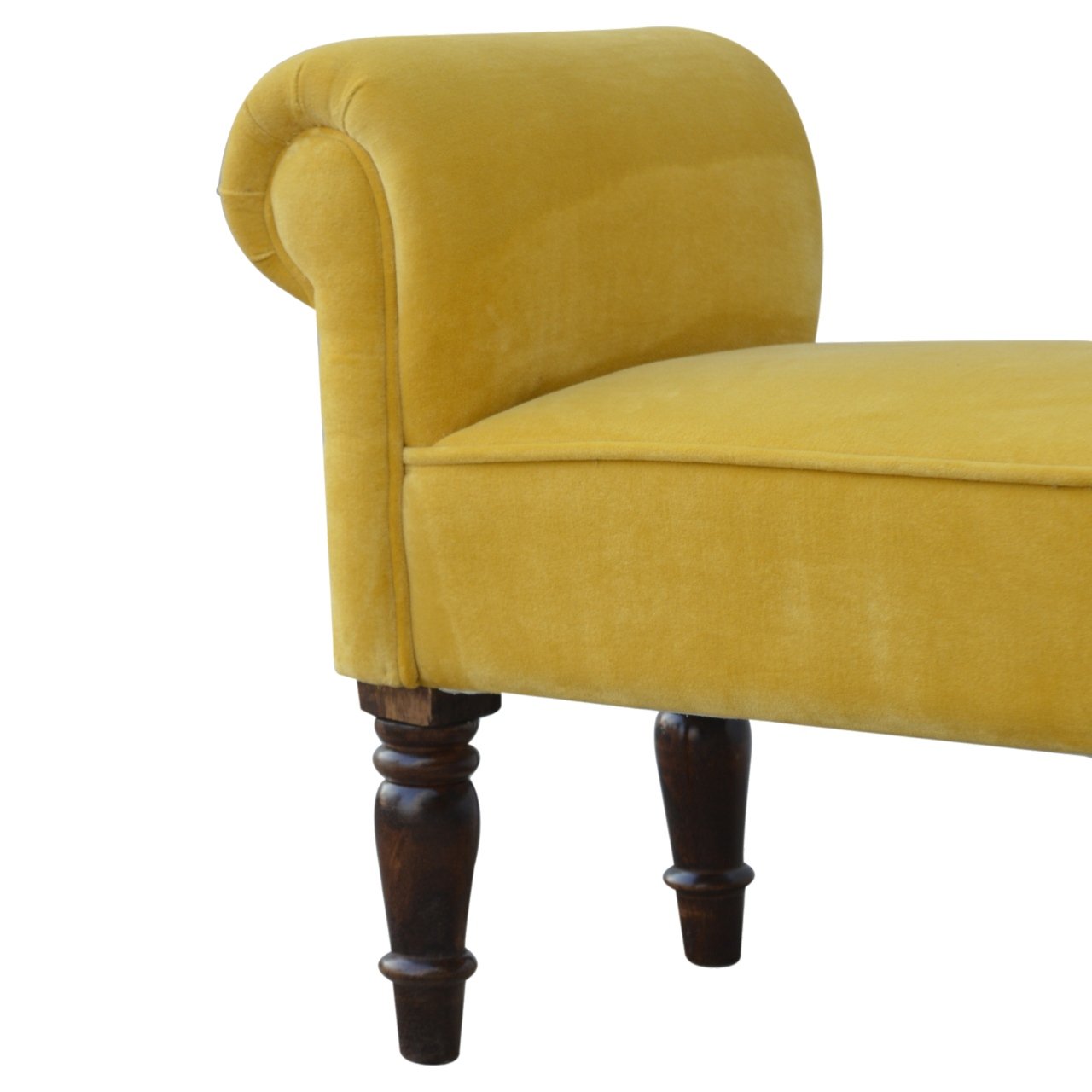 Mustard Velvet Bench - Image 4